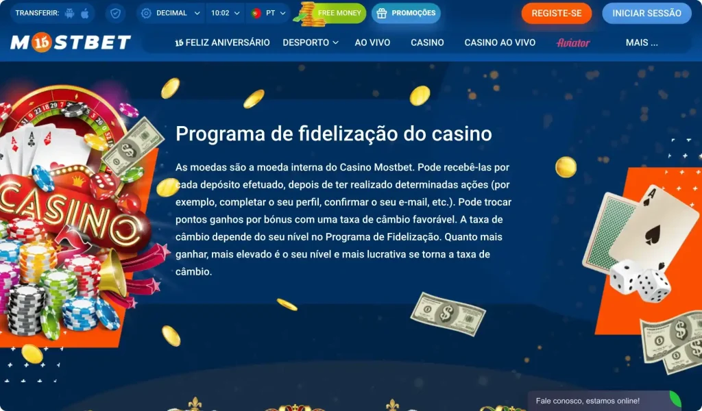 Programa de fidelização do casino