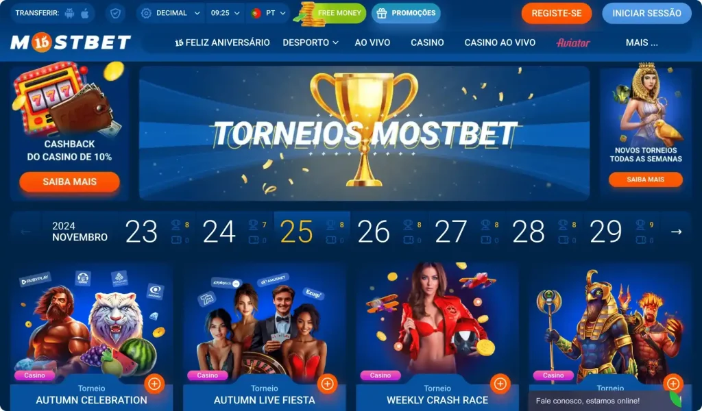 Mostbet torneios